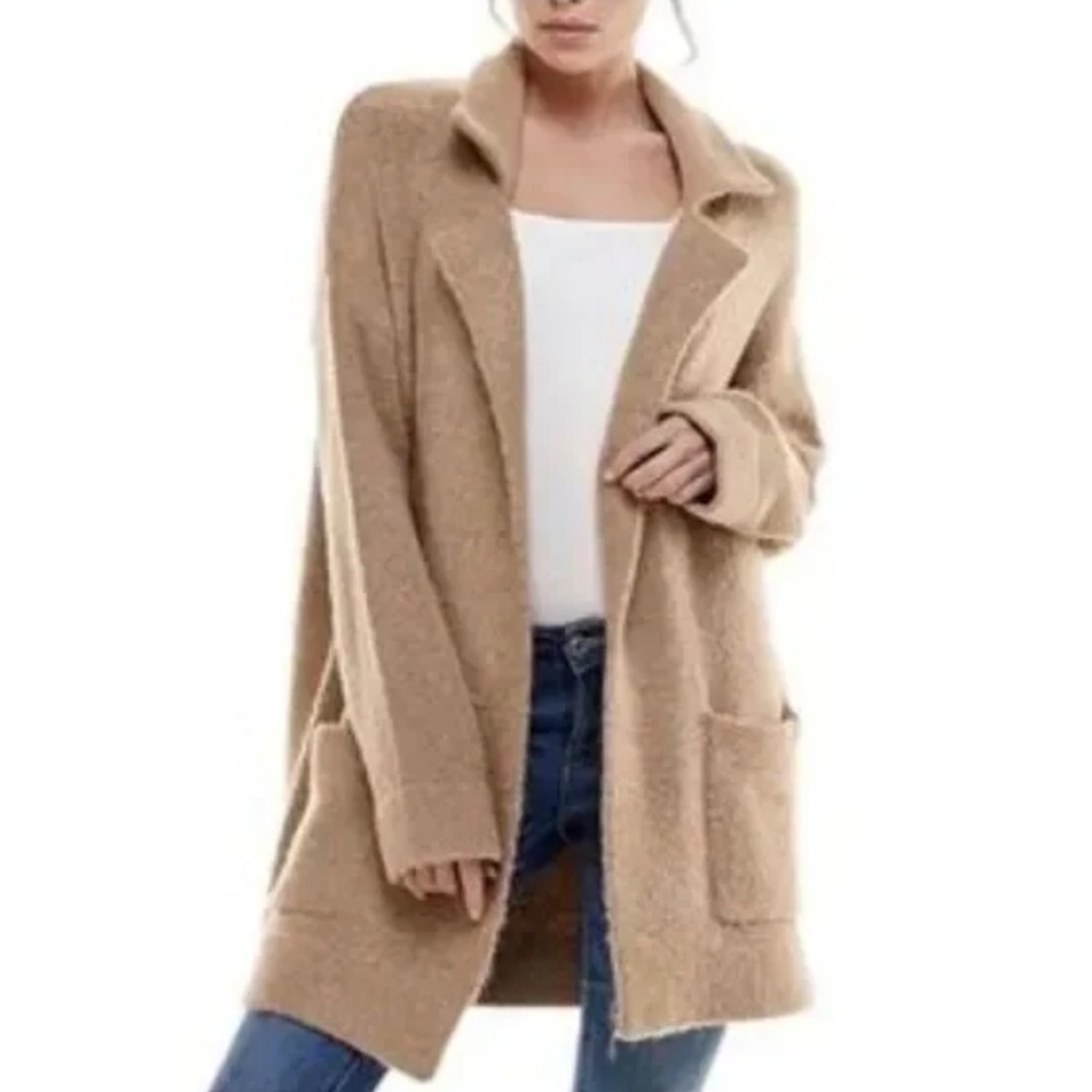 THREAD & SUPPLY Longline Tan Camel Cardigan Women Small